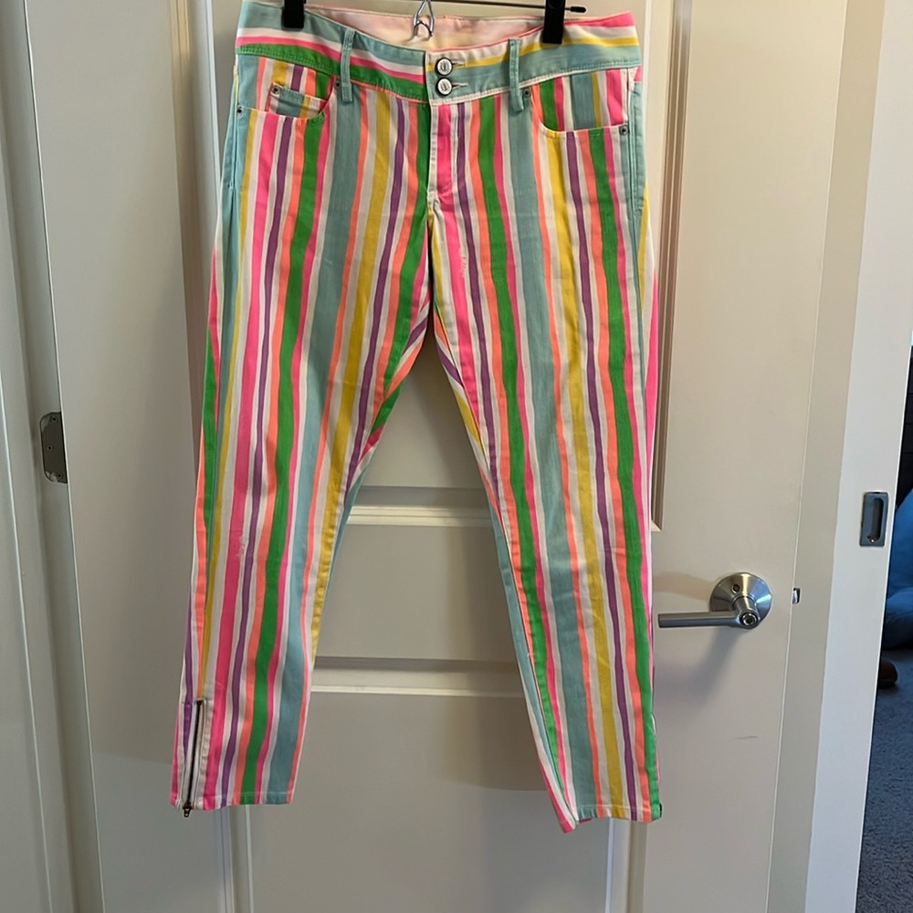 Lilly Pulitzer Striped Worth Skinny Mini Zip